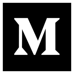 Medium logo, black icon version, on a transparent background