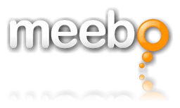 Meebo logo, horizontal version, on a transparent background