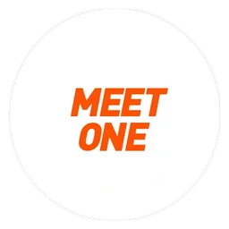 Meetone logo, white icon version, on a transparent background