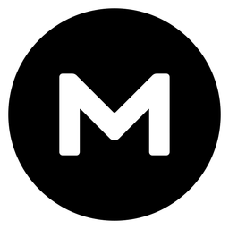 Mega logo, black icon version, on a transparent background