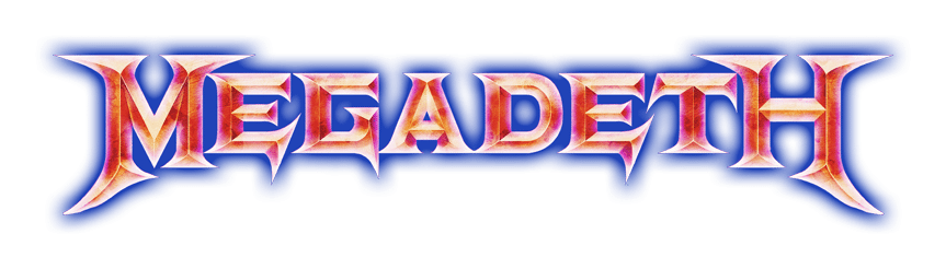 Megadeth logo on a transparent background