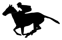 Melbourne Cup logo, black version, on a transparent background