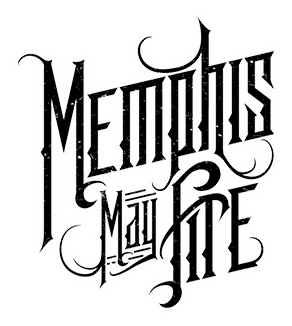Memphis May Fire logo, monochrome icon version, on a transparent background