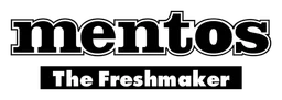 Logo de Mentos, versión logotipo monocromo, sobre fondo transparente
