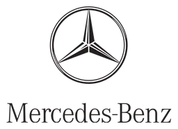 Mercedes Logo, Variante schwarz, auf transparentem Hintergrund