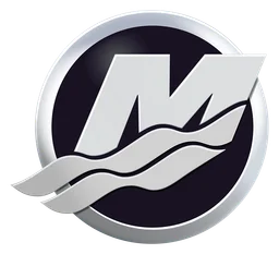 Mercury Marine logo, monochrome icon version, on a transparent background