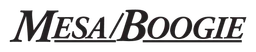 Logo Mesa Boogie, version logotype noir, sur fond transparent