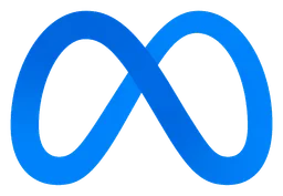 Meta logo, horizontal version, on a transparent background