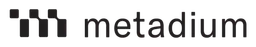 Metadium logo, black wordmark version, on a transparent background