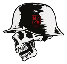 Metal Mulisha logo, monochrome icon version, on a transparent background