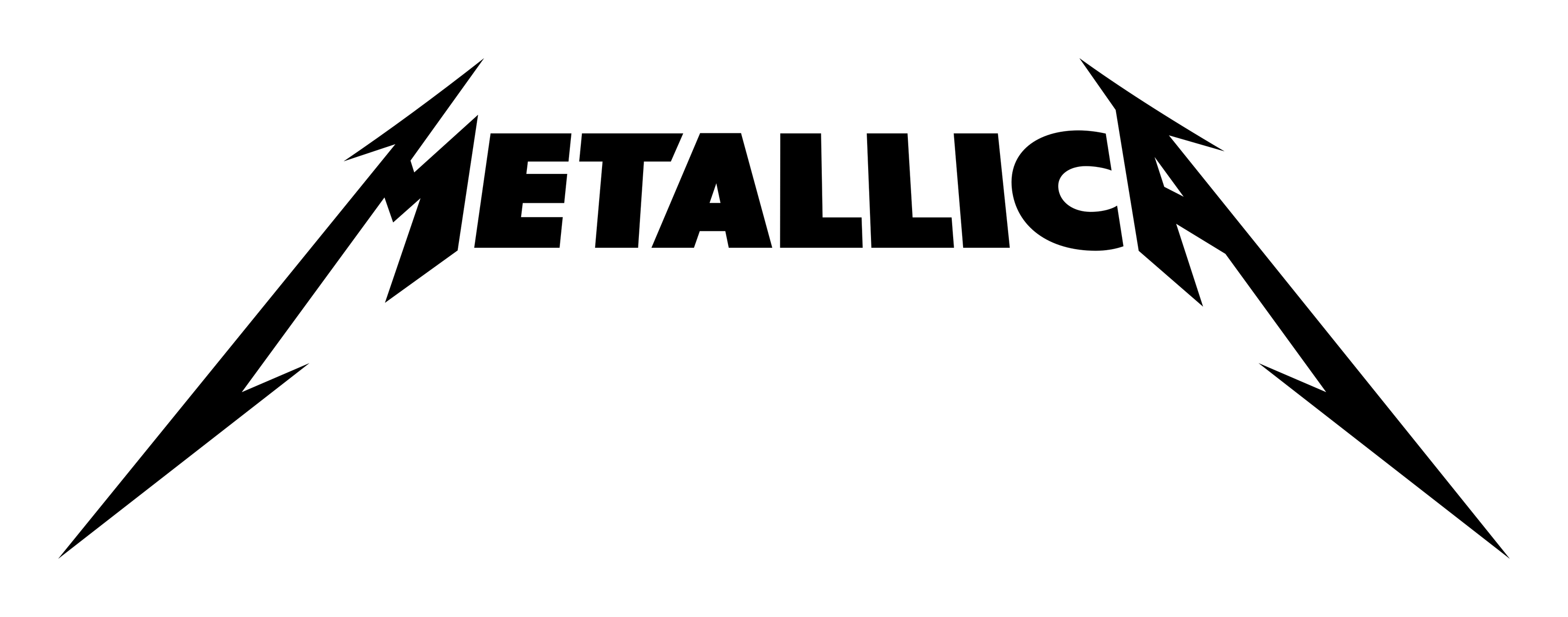Metallica logo on a transparent background