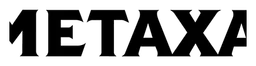 Metaxa logo, black wordmark version, on a transparent background