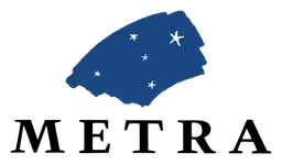 Metra logo, horizontal version, on a transparent background