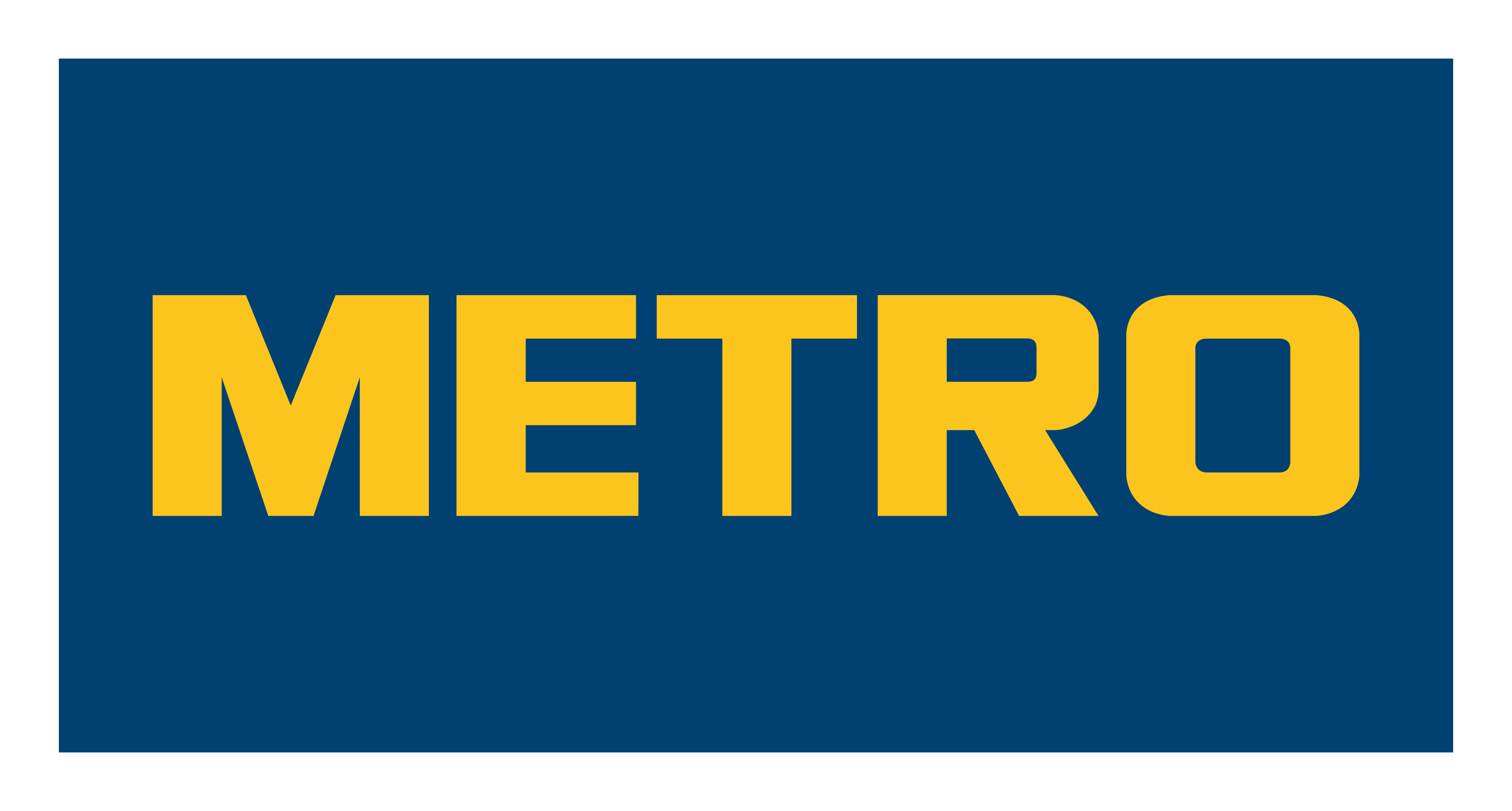 Metro Cash and Carry logo on a transparent background