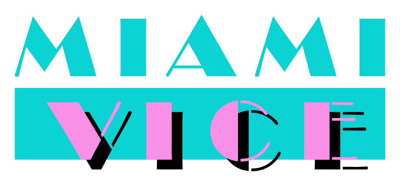 Miami Vice logo on a transparent background