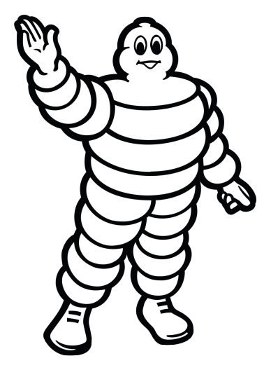 Michelin logo, monochrome version, on a transparent background