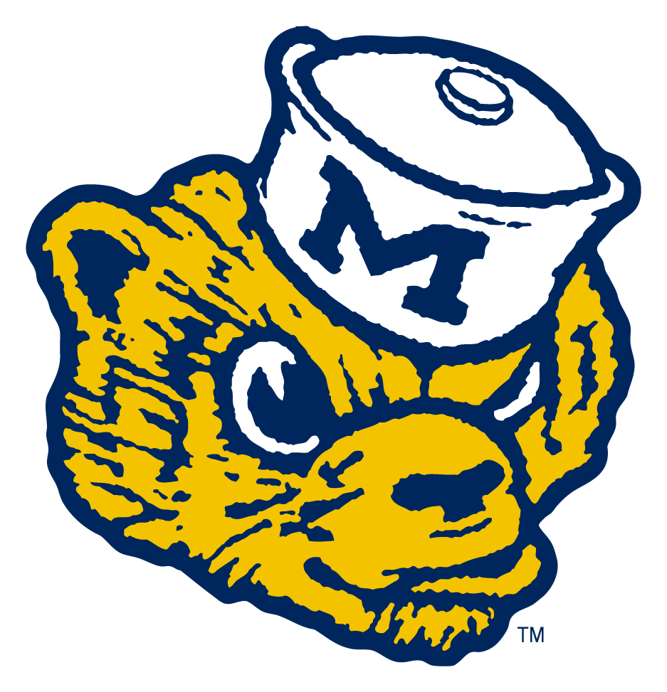 Michigan Wolverines logo, icon version, on a transparent background
