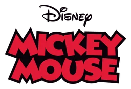 Mickey Mouse logo, horizontal version, on a transparent background
