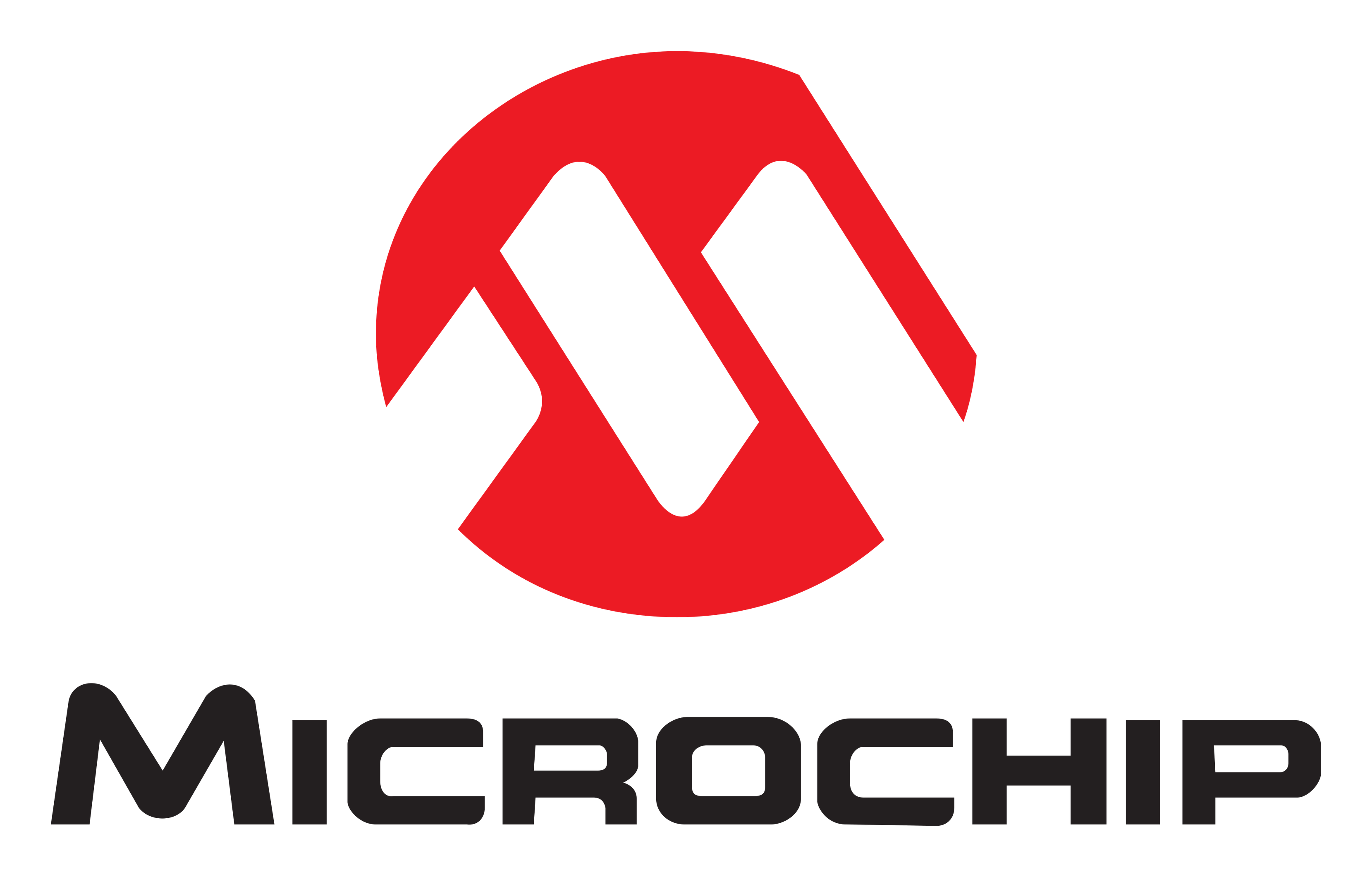 Microchip logo on a transparent background