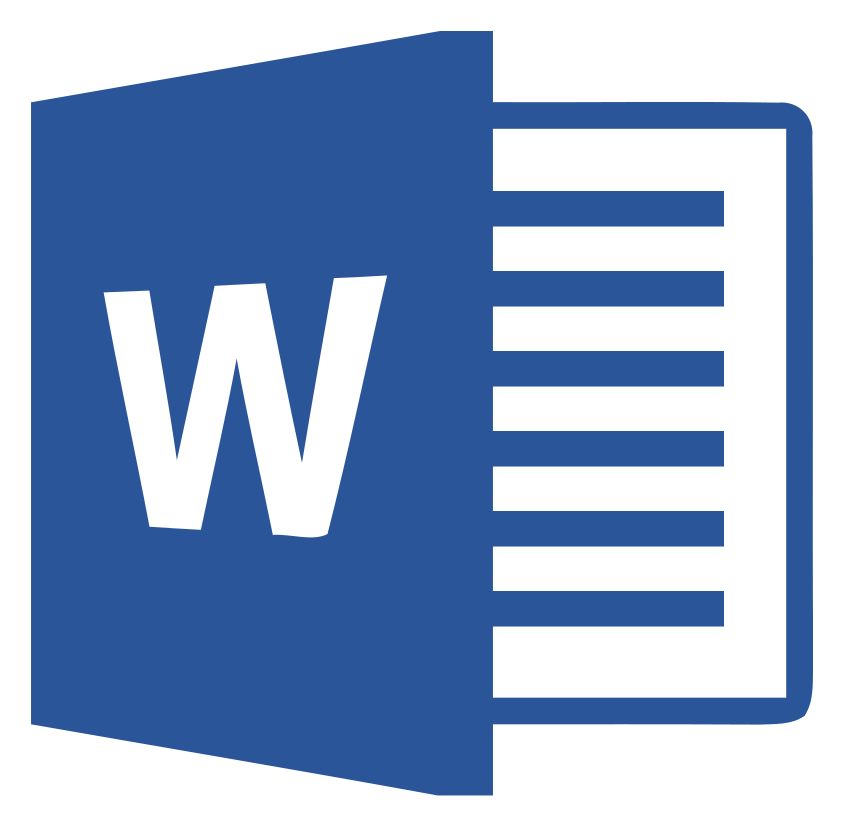 Microsoft Word 2013 logo on a transparent background