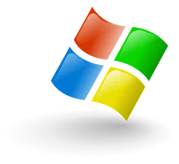 Microsoft logo, icon version, on a transparent background