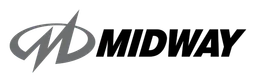 Midway logo, black wordmark version, on a transparent background