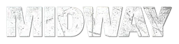 Midway logo, white wordmark version, on a transparent background