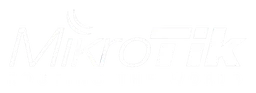 Mikrotik logo, white wordmark version, on a transparent background