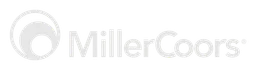 Millercoors Logo, Variante Wortmarke weiß, auf transparentem Hintergrund