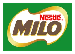 Milo logo, horizontal version, on a transparent background