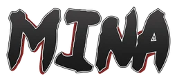 Mina logo, black version, on a transparent background