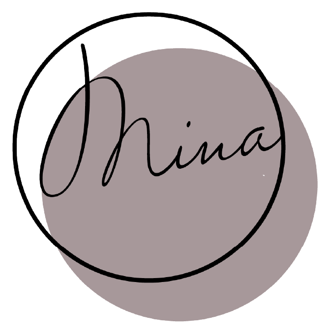 Mina logo, monochrome icon version, on a transparent background