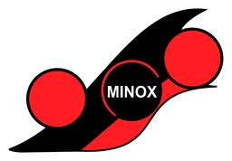 Minox logo, horizontal version, on a transparent background