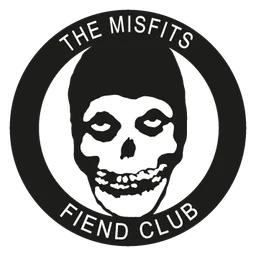 Logo de Misfits, versión icono negro, sobre fondo transparente
