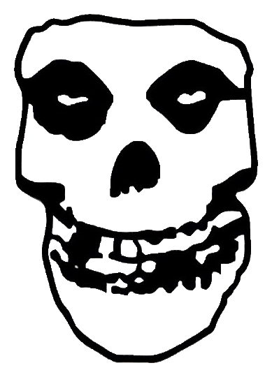 Logo de Misfits, versión negro, sobre fondo transparente