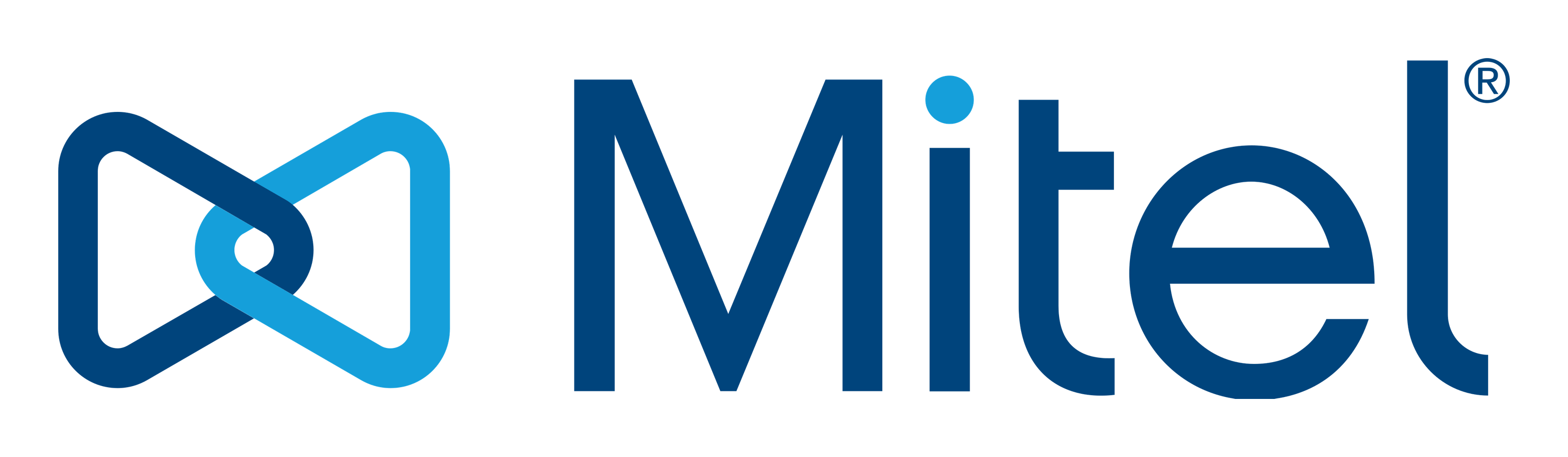 Mitel logo on a transparent background