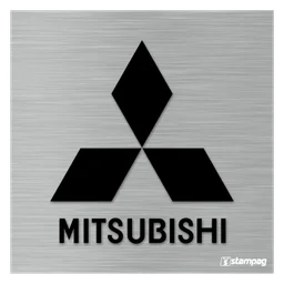 Mitsubishi logo, monochrome icon version, on a transparent background