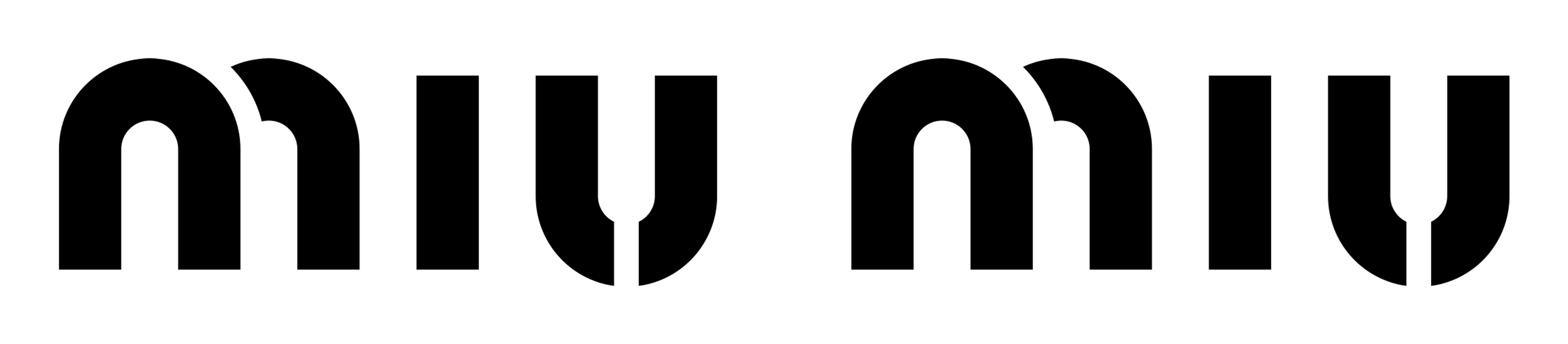 Miu Miu logo on a transparent background
