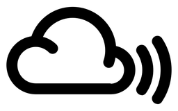 Mixcloud logo, black version, on a transparent background