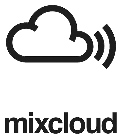 Mixcloud logo, black icon version, on a transparent background