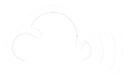 Mixcloud logo, white version, on a transparent background