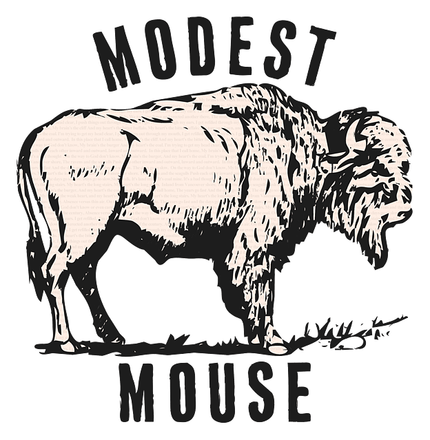 Modest Mouse logo, monochrome icon version, on a transparent background