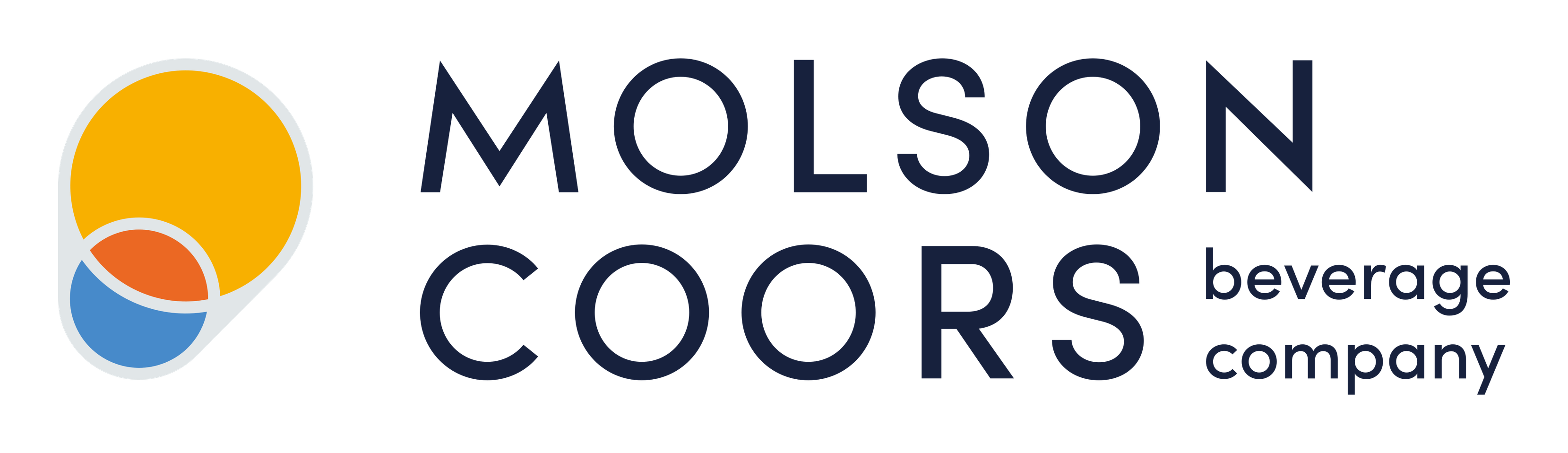 Molson Coors logo on a transparent background