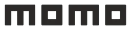 Momo logo, black wordmark version, on a transparent background