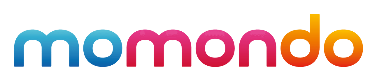 Momondo logo on a transparent background