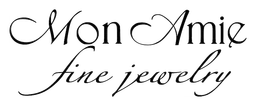 Mon Amie logo, black wordmark version, on a transparent background