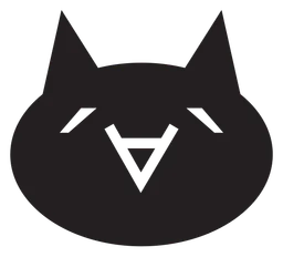 Monacoin logo, black icon version, on a transparent background