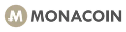 Monacoin logo, monochrome wordmark version, on a transparent background