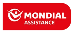 Mondial Assistance logo, horizontal version, on a transparent background