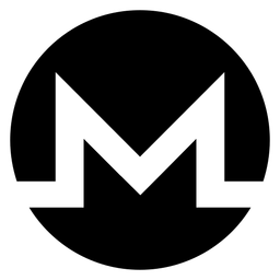 Monero logo, black icon version, on a transparent background